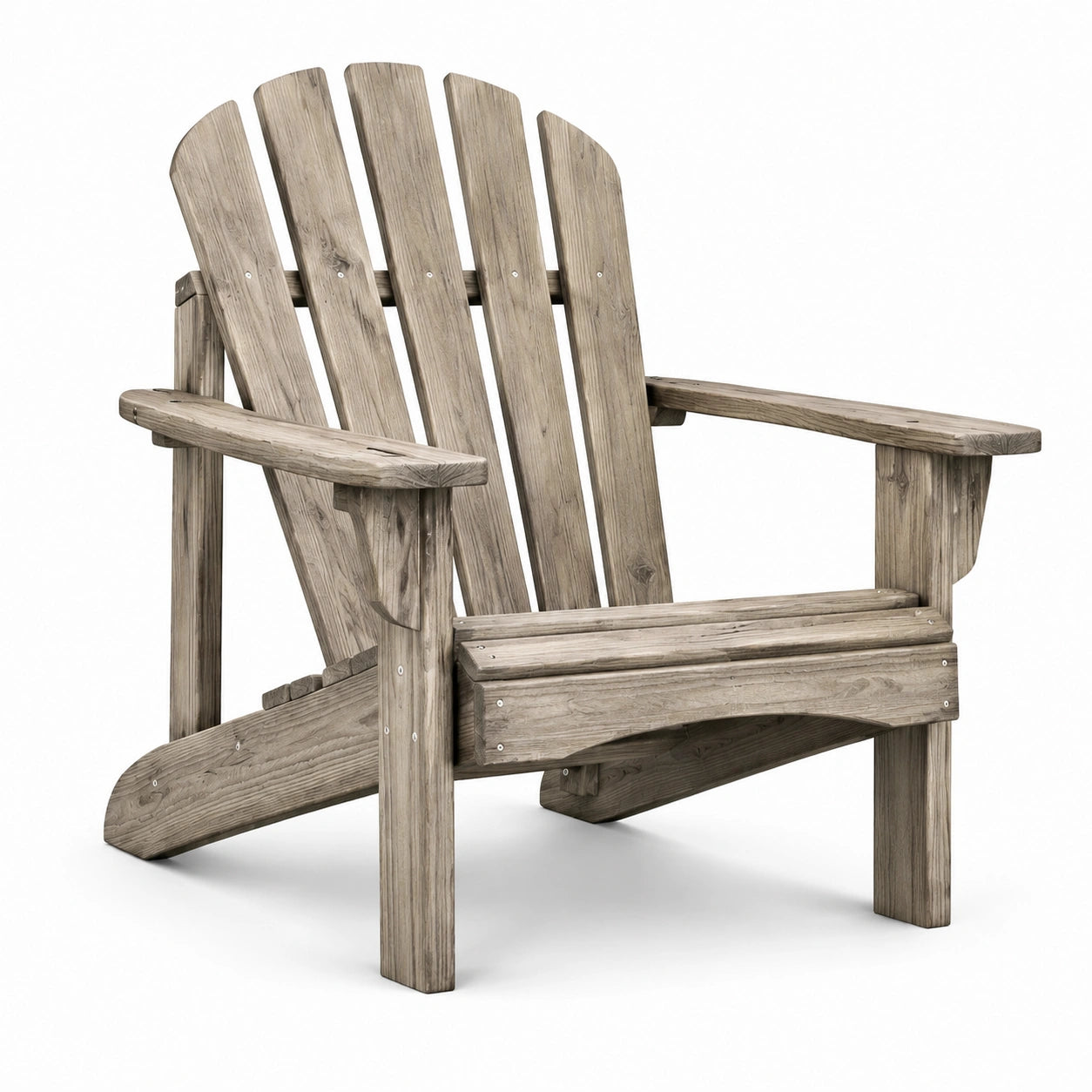 Adirondackstuhl aus Kiefernholz Grau