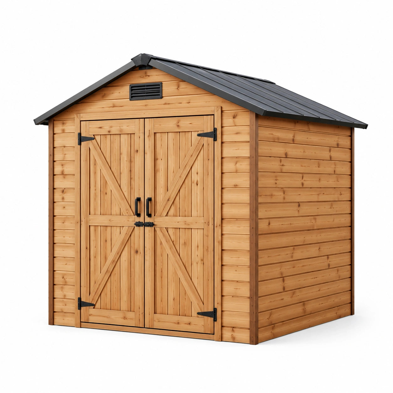 Holz-Gartenhaus mit Doppeltür und Satteldach aus Kiefernholz